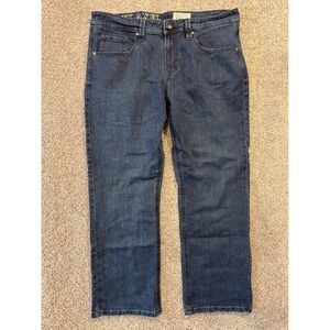 TK Axel Jeans Mens 38x30 Blue Slim Boot Dark Wash Stretch Embroidered Pockets
